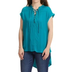 MAISON COUPE Women's Tie Neck Top