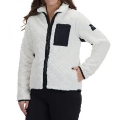 Calvin Klein Performance CALVIN KLEIN Women's Quilted Zip Front Jacket -Heb Fashion Shop 2077843 105 alt2