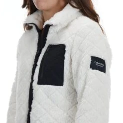 Calvin Klein Performance CALVIN KLEIN Women's Quilted Zip Front Jacket -Heb Fashion Shop 2077843 105 alt3