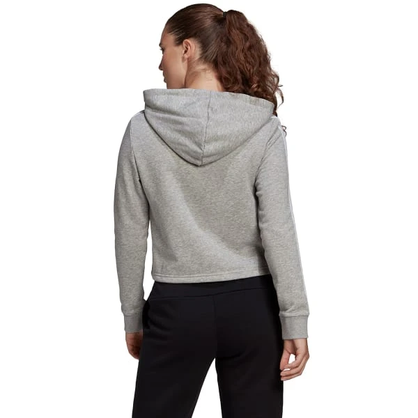 ADIDAS Women's Essentials 3-Stripes Cropped Hoodie 3 ADIDAS Women's Essentials 3-Stripes Cropped Hoodie - Image 3