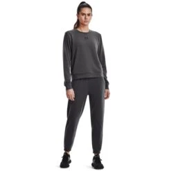 UNDER ARMOUR Women's UA Rival Terry Crew 11 UNDER ARMOUR Women's UA Rival Terry Crew -Heb Fashion Shop 2079296 004 alt5