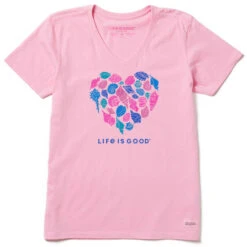 LIFE IS GOOD Women's Heart Of Shells Crusher Short Sleeve Graphic Tee