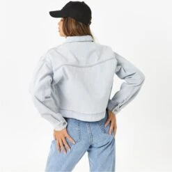 JACK WILLS Women's Amelia Cropped Denim Jacket -Heb Fashion Shop 2081051 302 alt3
