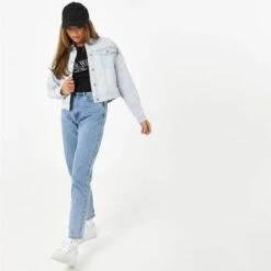 JACK WILLS Women's Amelia Cropped Denim Jacket -Heb Fashion Shop 2081051 302 alt5