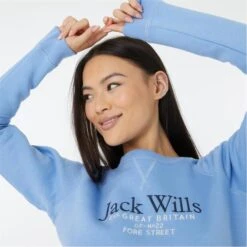 JACK WILLS Women's Elmswe Raglan Crew Sweatshirt 6 JACK WILLS Women's Elmswe Raglan Crew Sweatshirt -Heb Fashion Shop 2081200 408 alt2