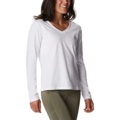 COLUMBIA Women's Sapphire Point Long-Sleeve Shirt -Heb Fashion Shop 2082022 101 alt3