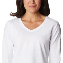 COLUMBIA Women's Sapphire Point Long-Sleeve Shirt -Heb Fashion Shop 2082022 101 alt4