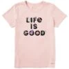 LIFE IS GOOD Women's Stack Flowers Short-Sleeve Tee