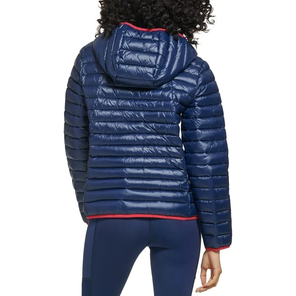 TOMMY HILFIGER Women's Lightweight Hooded Packable Puffer Jacket 2 TOMMY HILFIGER Women's Lightweight Hooded Packable Puffer Jacket - Image 2