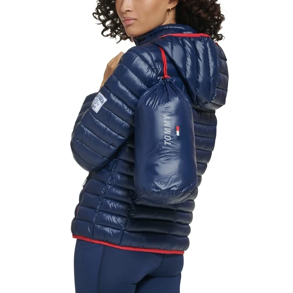TOMMY HILFIGER Women's Lightweight Hooded Packable Puffer Jacket 3 TOMMY HILFIGER Women's Lightweight Hooded Packable Puffer Jacket - Image 3