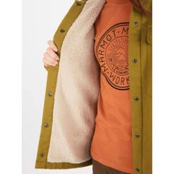 MARMOT Women's Ridgefield Heavyweight Sherpa-Lined Flannel Jacket -Heb Fashion Shop 2083629 315 alt2