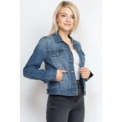 ASHLEY VINTAGE CHARM BY 26 Juniors’ Denim Jacket -Heb Fashion Shop 2083864 403 alt2