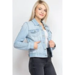 ASHLEY VINTAGE CHARM BY 26 Juniors' Denim Jacket -Heb Fashion Shop 2083875 406 alt2