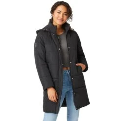 FREE COUNTRY Women's FreeCycle Lansby Long Puffer Jacket -Heb Fashion Shop 2084089 001 alt2