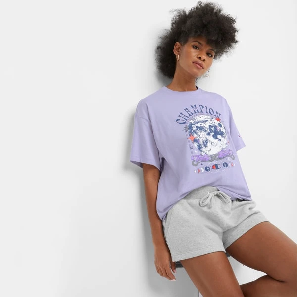 CHAMPION Women's Classic Short-Sleeve Loose Tee 5 CHAMPION Women's Classic Short-Sleeve Loose Tee - Image 5