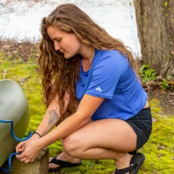 EMS Women's Essence Peak Boxy Cropped Short-Sleeve Tee -Heb Fashion Shop 2085522 403 alt4