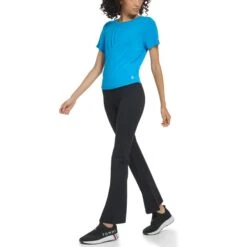 TOMMY HILFIGER Women's Sport High Rise Flare Compression Leggings -Heb Fashion Shop 2085564 001 alt4