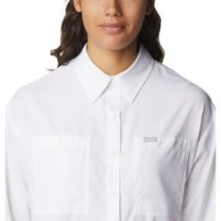 COLUMBIA Women's Silver Ridge Utility Long-Sleeve Shirt -Heb Fashion Shop 2085707 101 alt3