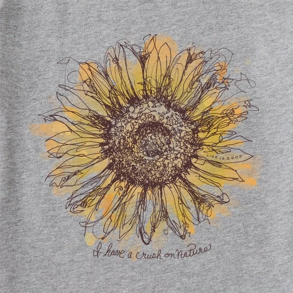 LIFE IS GOOD Women's Scribbled Sunflower Short-Sleeve Crusher Tee 2 LIFE IS GOOD Women's Scribbled Sunflower Short-Sleeve Crusher Tee - Image 2
