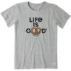 LIFE IS GOOD Women's Keep It Salty Pretzel Short-Sleeve Crusher Tee