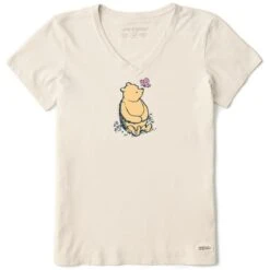 LIFE IS GOOD Women's Winnie & Butterfly Short-Sleeve Crusher Vee