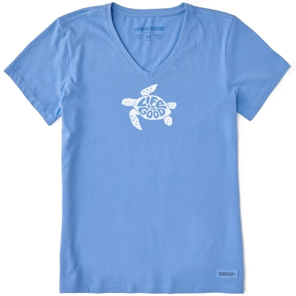 LIFE IS GOOD Women's Groovy Turtle Crusher-LITE Short-Sleeve Vee 1 LIFE IS GOOD Women's Groovy Turtle Crusher-LITE Short-Sleeve Vee