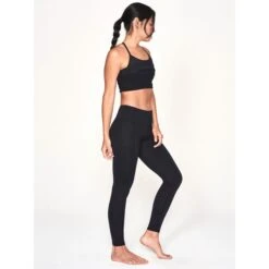 YOGAWORKS Women's Emily Mid-Rise Leggings -Heb Fashion Shop 2088385 001 alt4
