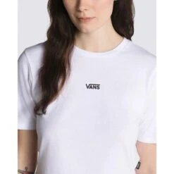 VANS Juniors' Flying V Cropped Short-Sleeve Crew Tee -Heb Fashion Shop 2089353 101 alt2