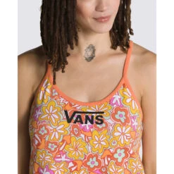 VANS Juniors' Resort Floral Halter Tank Top -Heb Fashion Shop 2089361 905 alt2