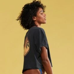 ROXY JUNIORS' Twin Palms Drop Shoulder Short-Sleeve Tee -Heb Fashion Shop 2089411 003 alt2