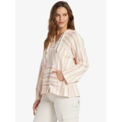 ROXY Juniors' Wild And Free Poncho Style Hoodie -Heb Fashion Shop 2089414 802 alt2