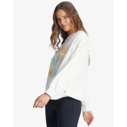 ROXY Juniors' Morning Hike Sweatshirt -Heb Fashion Shop 2089430 101 alt2