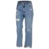 D. JEANS Women's Deconstructed Stretch Flex Waistband Straight Leg Jeans