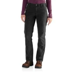 CARHARTT Women's 102323 Rugged Flex Loose Fit Canvas Double-Front Work Pant -Heb Fashion Shop 2089810 001 alt2